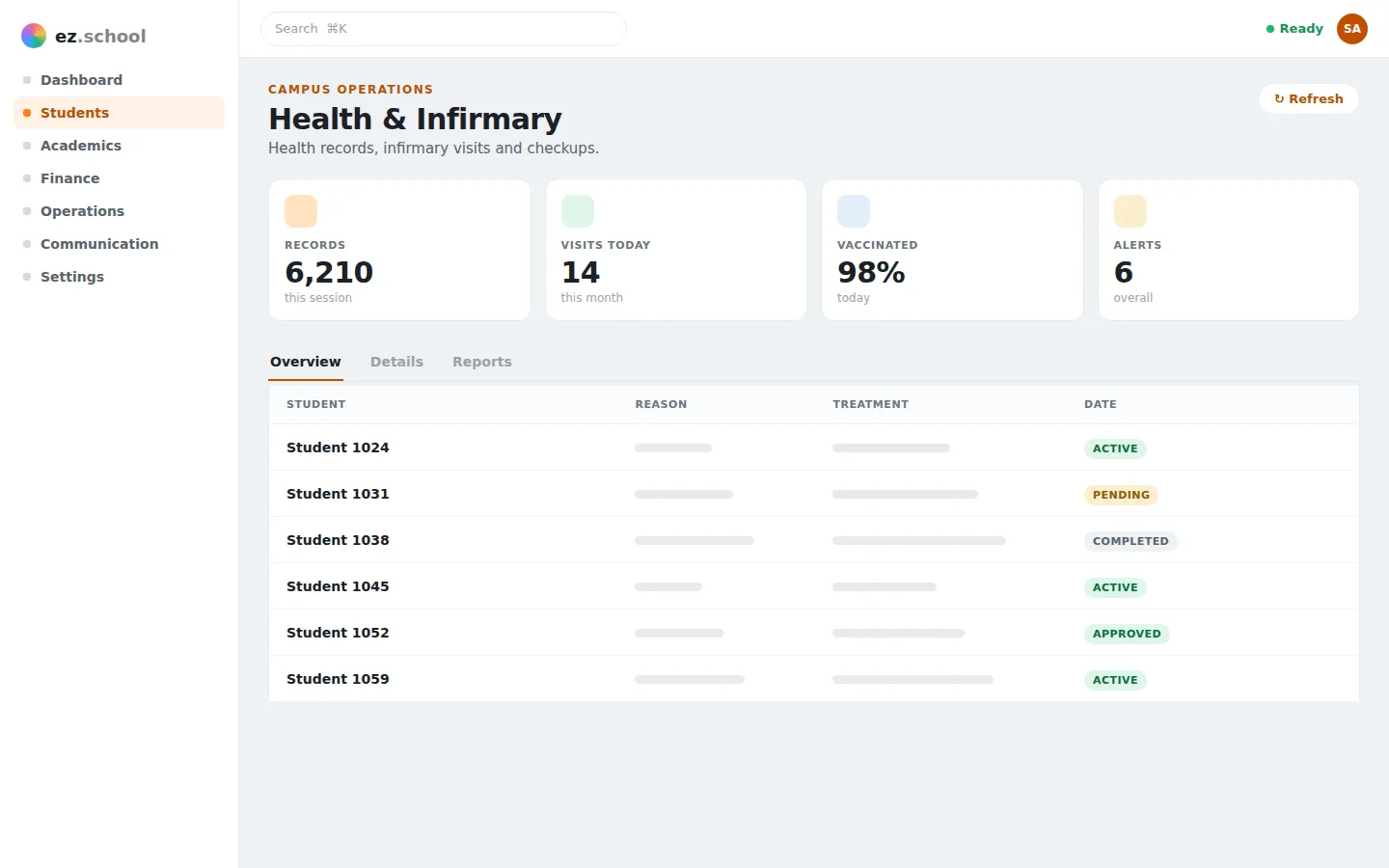 Health & Infirmary in ez.school
