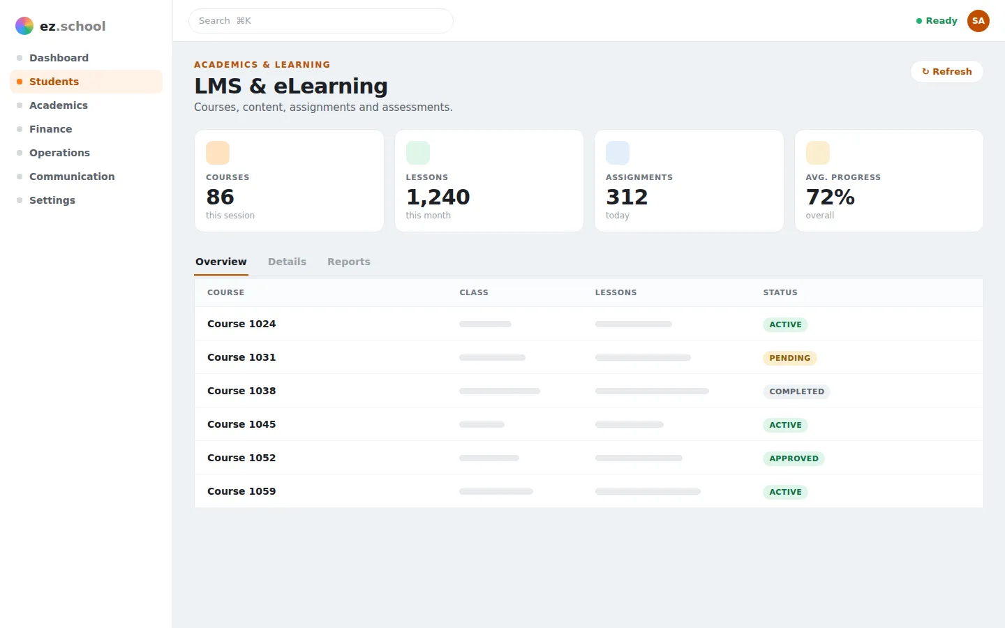 LMS & eLearning in ez.school